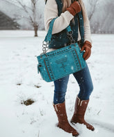 Montana West Studded Concealed Carry Satchel